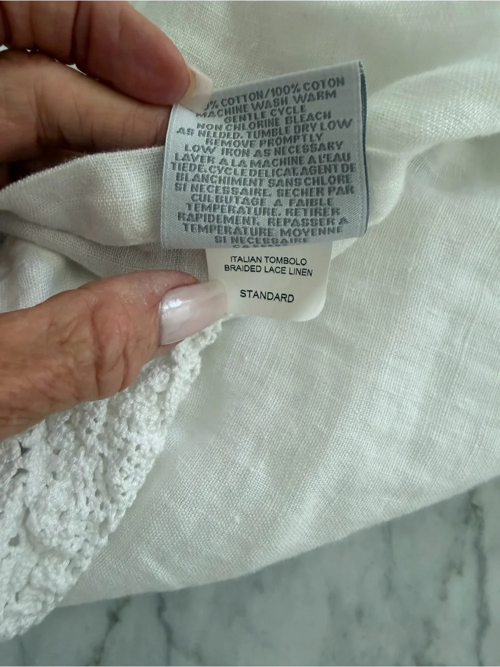 Restoration Hardware White Linen Standard Sham